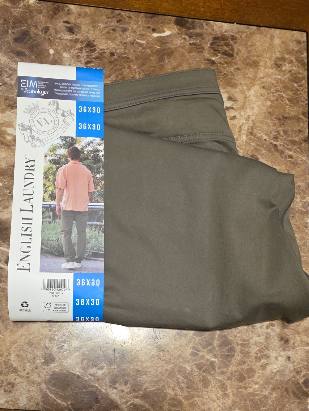 English Laundry Olive Chino Pants for Men